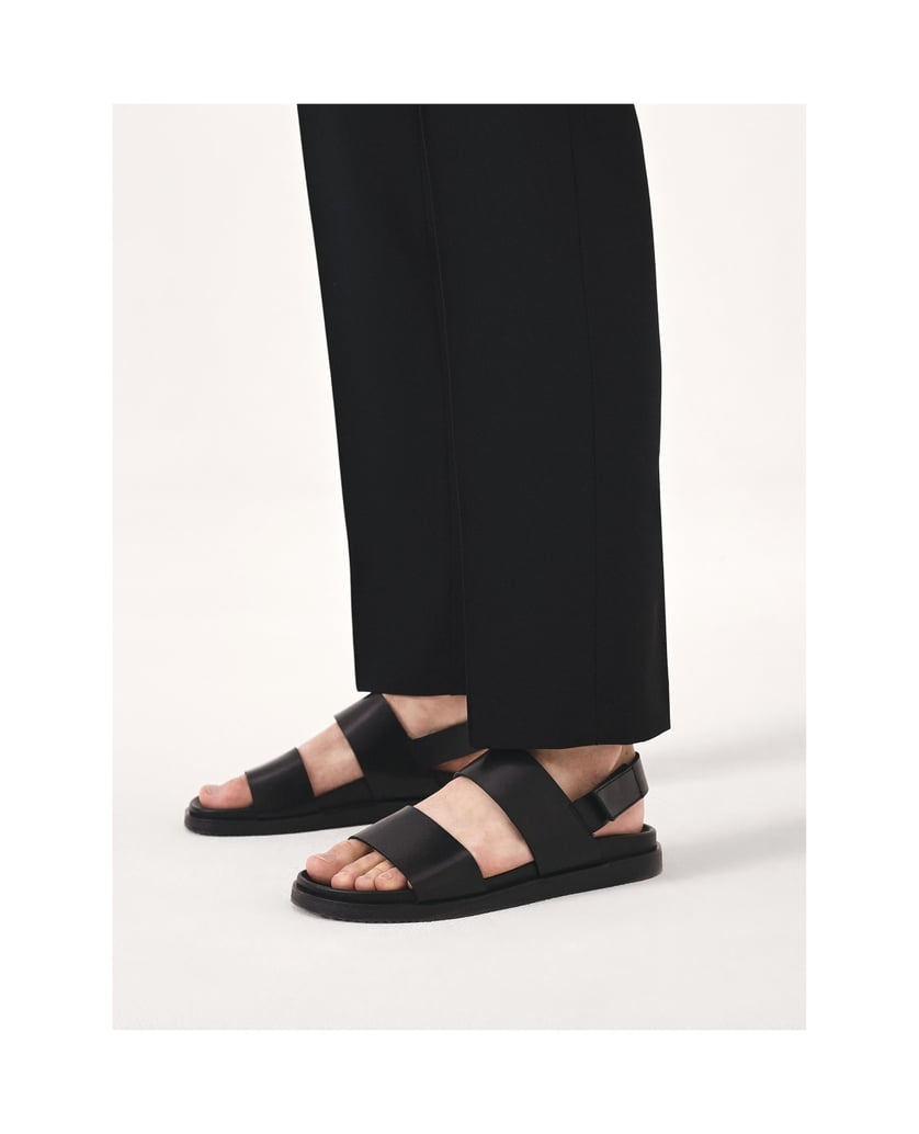 Kazar-Klettverschluss-Sandalen-aus-Leder-schwarz