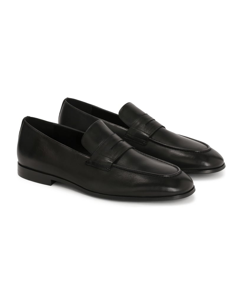 Kazar-Black-classic-leather-loafers-černá