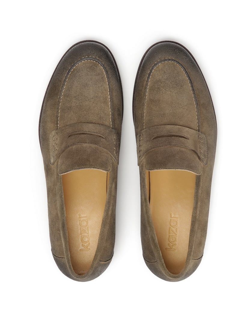 Kazar-Wildleder-Slipper-in-khaki-Farbe-oliv