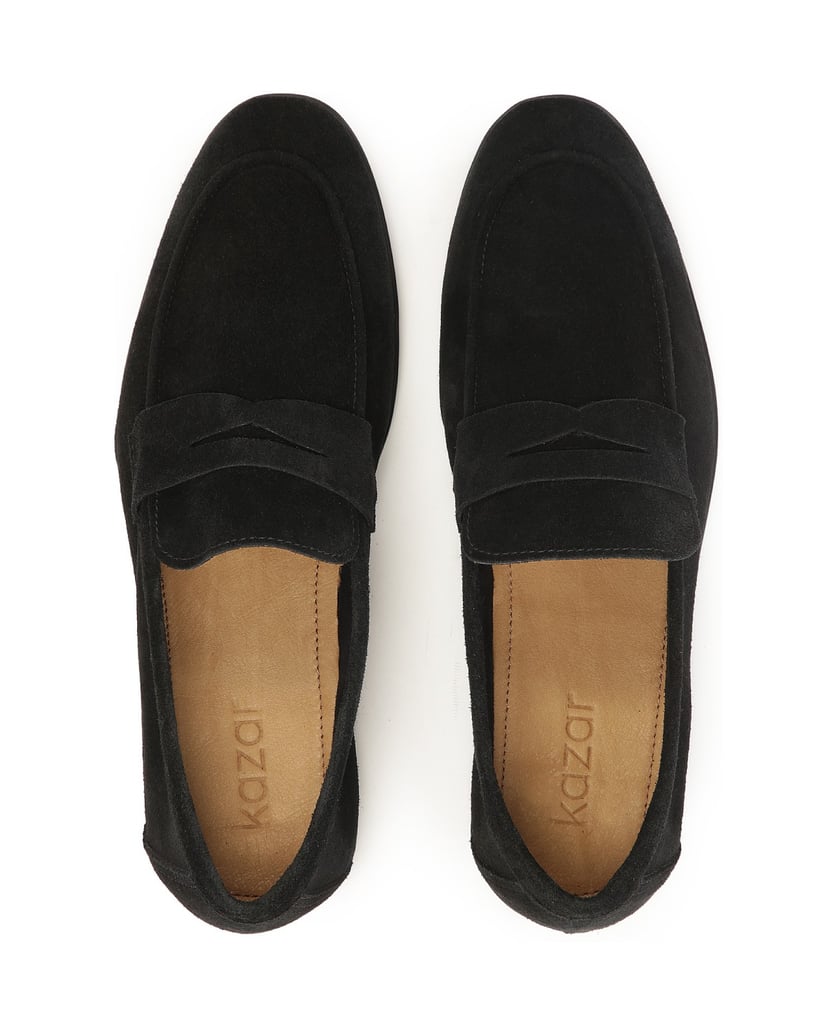 Kazar-Bequeme-schwarze-Wildleder-Slipper-schwarz