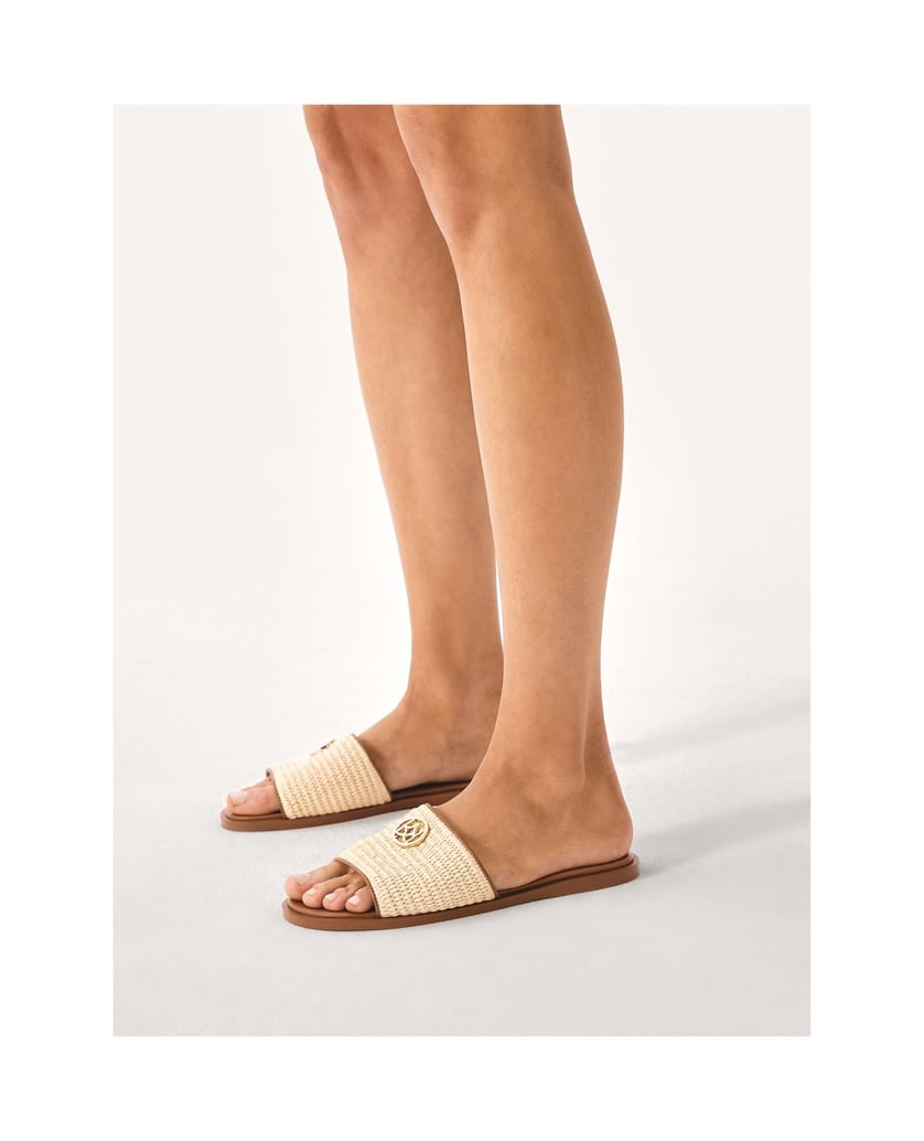 Kazar-Flache-Raffia-Rutschen-beige