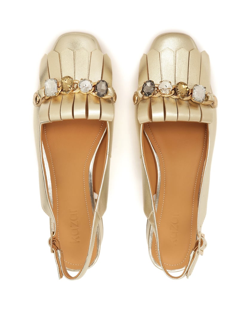 Kazar-Gold-pumps-with-open-heels-zlatá