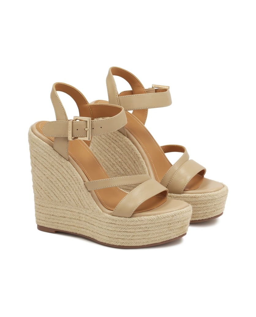 Kazar-Ledersandalen-mit-kordelbedecktem-Absatz-beige
