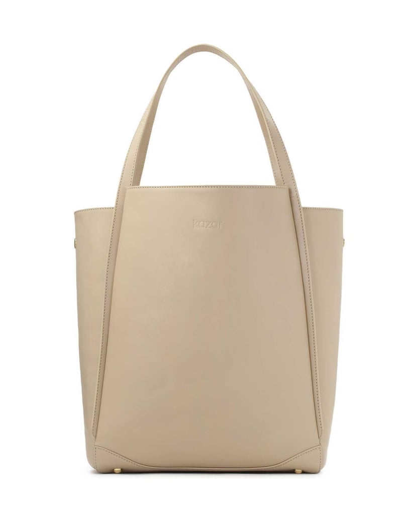 Kazar-Large-cream-shoulder-bag-with-two-handles-bílá