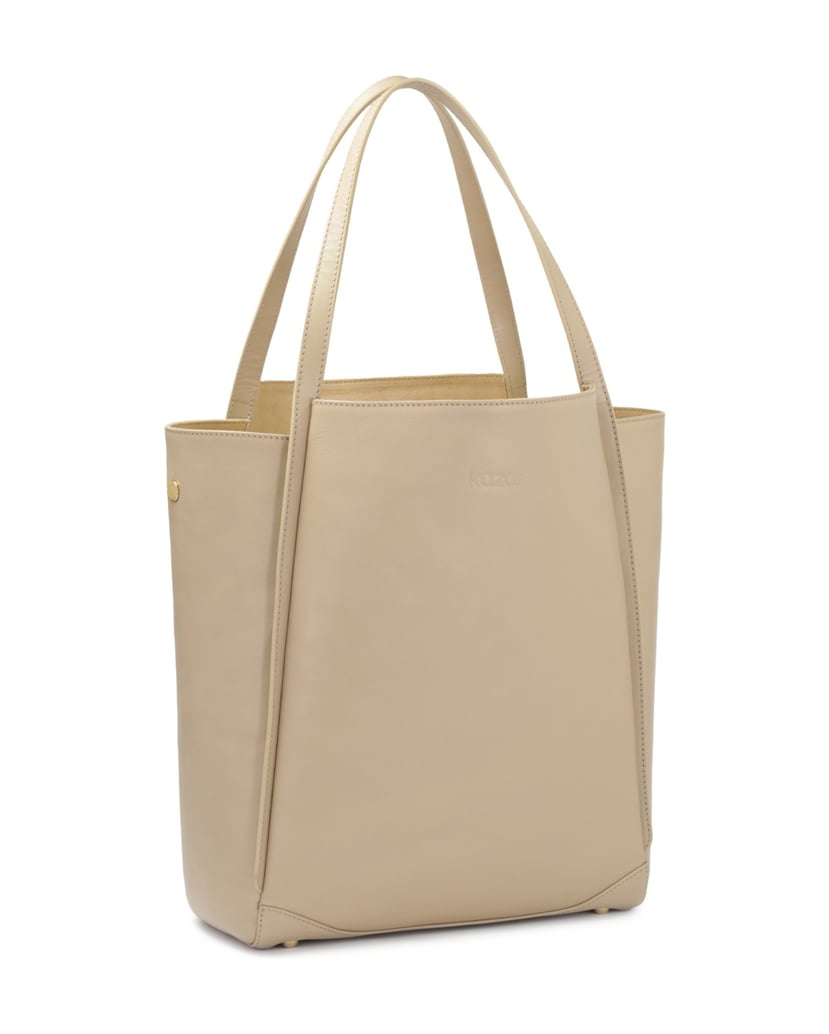 Kazar-Large-cream-shoulder-bag-with-two-handles-bílá