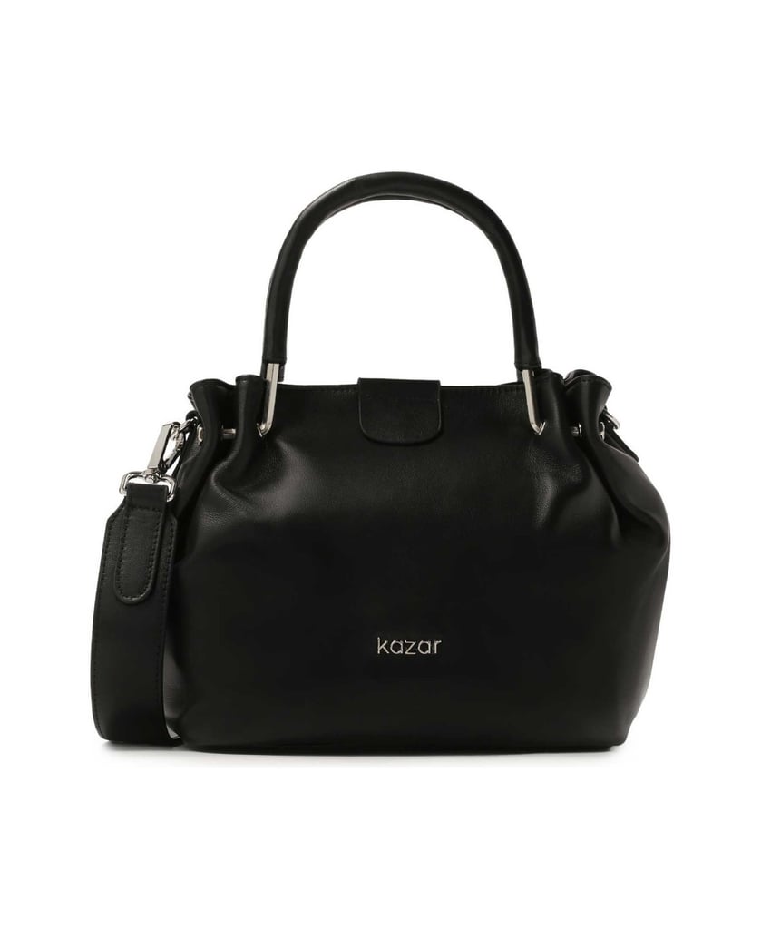 Kazar-Schwarze-Handtasche-mit-starren-Griffen-schwarz
