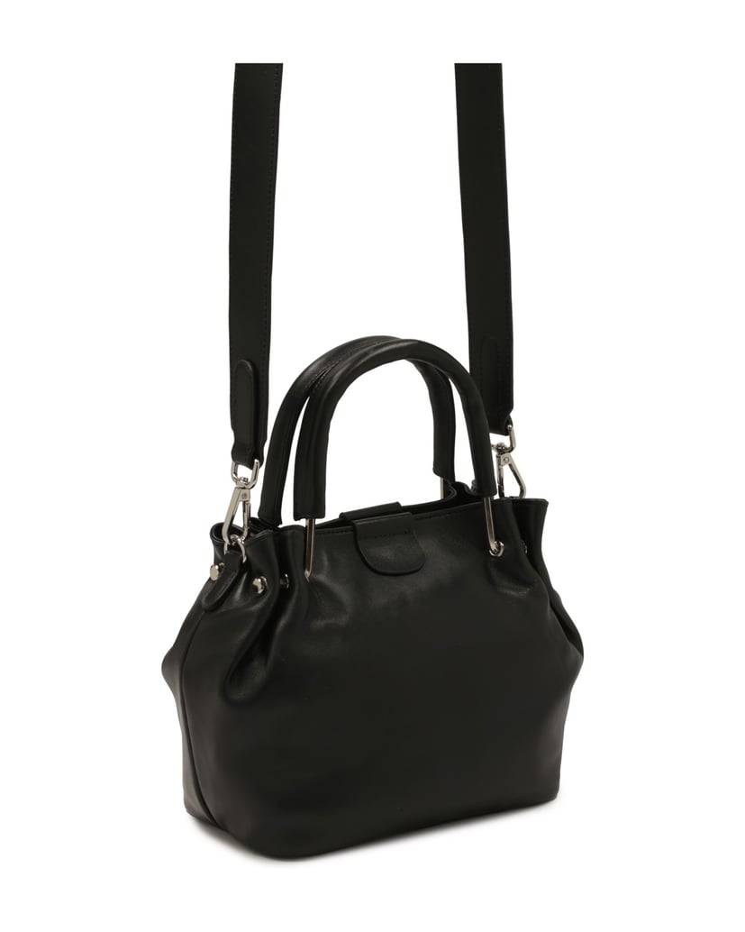 Kazar-Schwarze-Handtasche-mit-starren-Griffen-schwarz