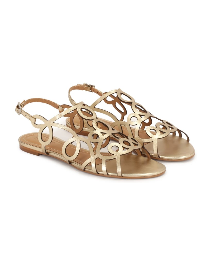 Kazar-Gold-sandals-with-a-fine-pattern-zlatá