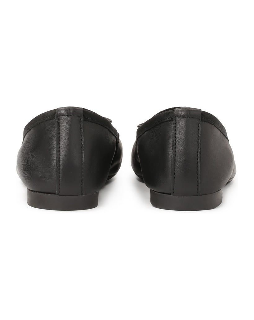 Kazar-Black-ballerinas-with-elastic-band-and-truncated-nose-černá
