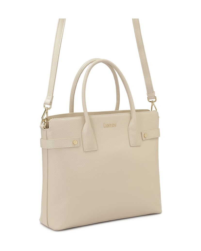 Kazar-Light-leather-briefcase-handbag-bílá