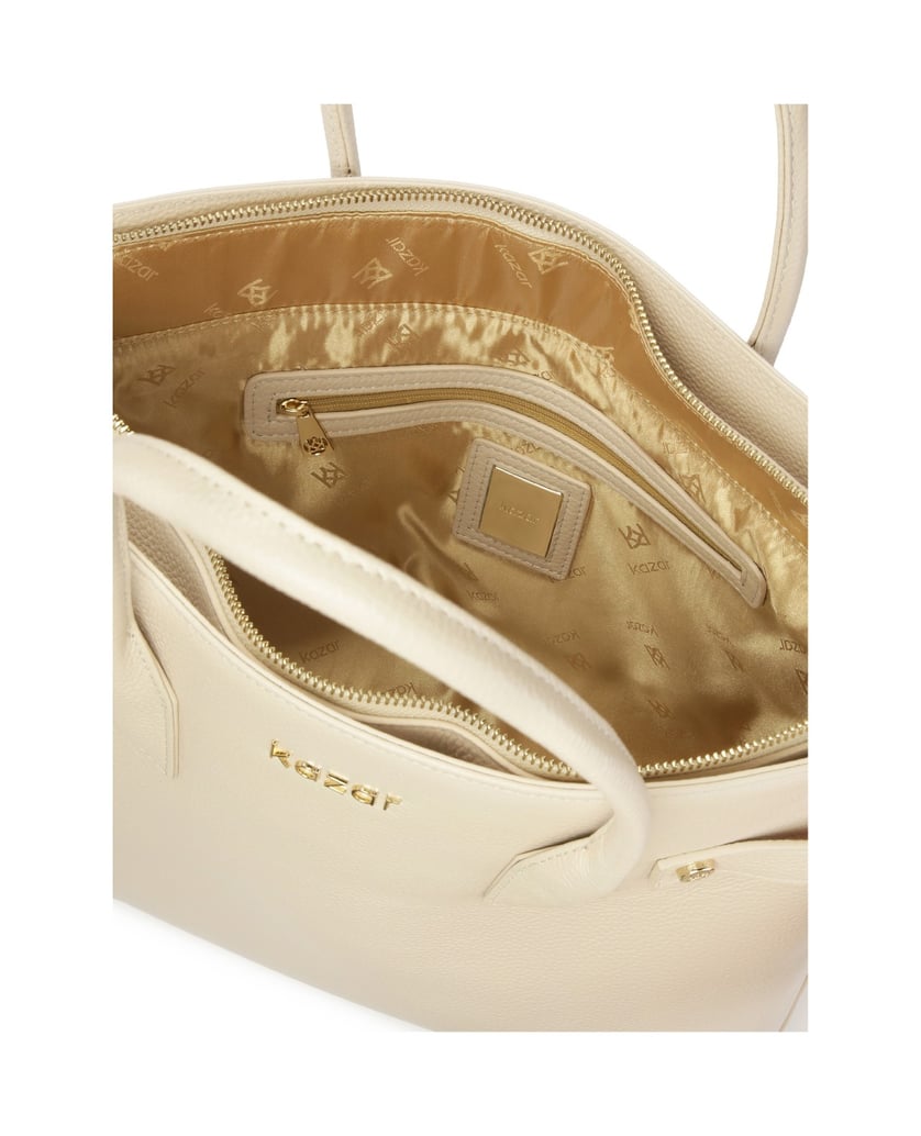Kazar-Light-leather-briefcase-handbag-bílá