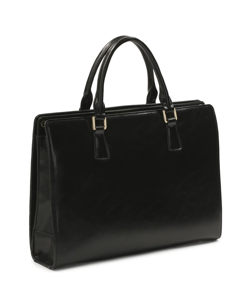 Kazar-Large-rigid-bag-with-embossed-design-černá