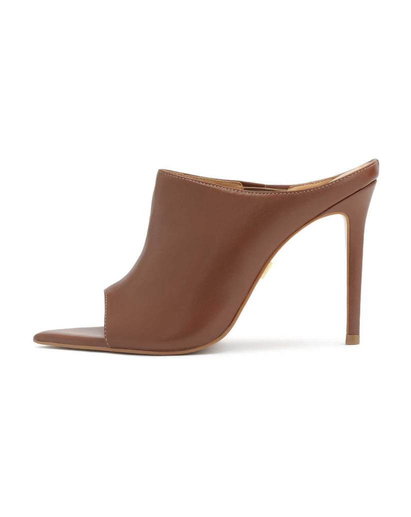 Kazar-Braune-Pantoletten-mit-schlankem-Absatz-braun