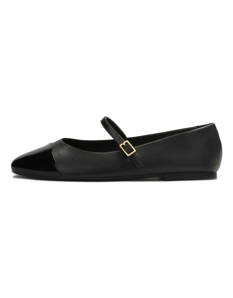 Kazar-Black-ballerinas-with-patent-leather-noses-černá