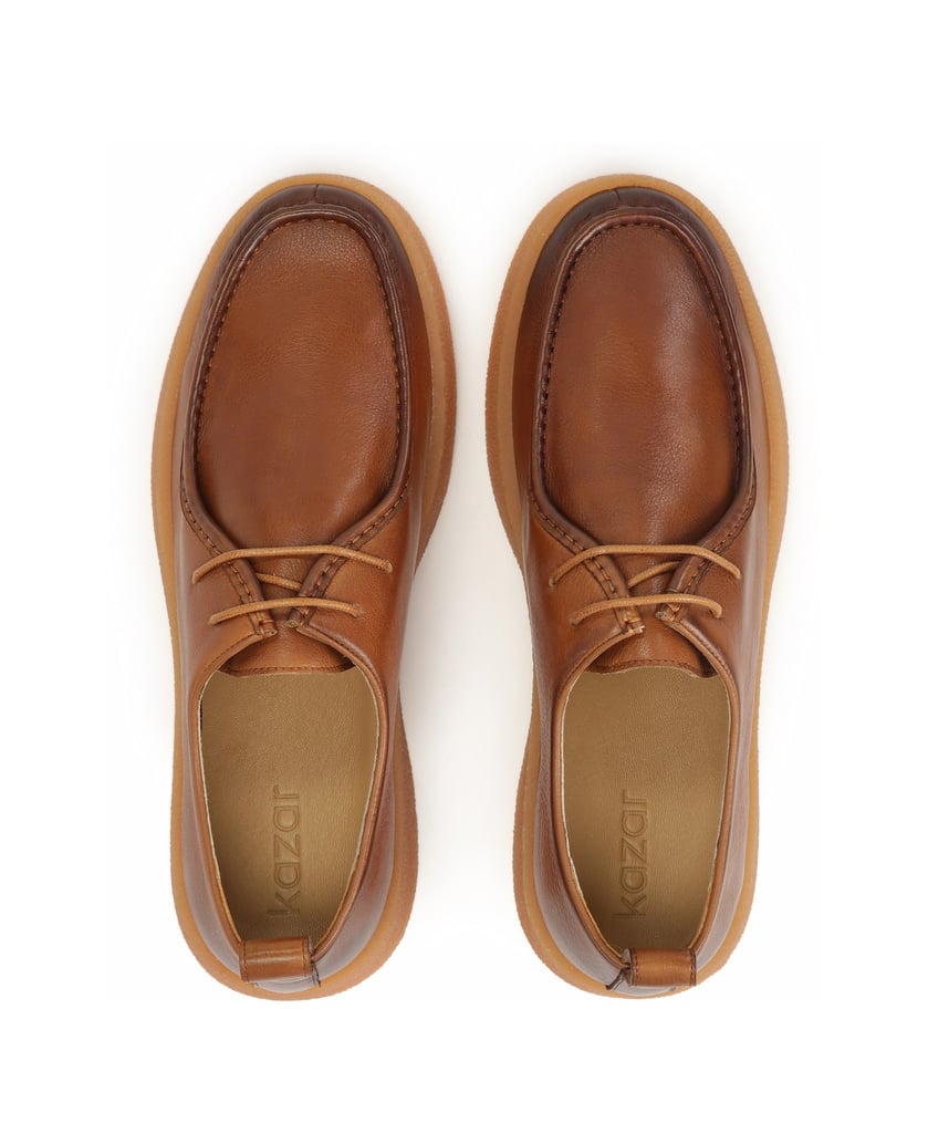 Kazar-Braune-Turnschuhe-aus-Naturleder-braun