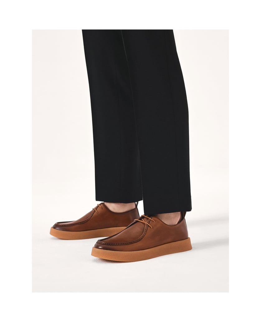 Kazar-Braune-Turnschuhe-aus-Naturleder-braun