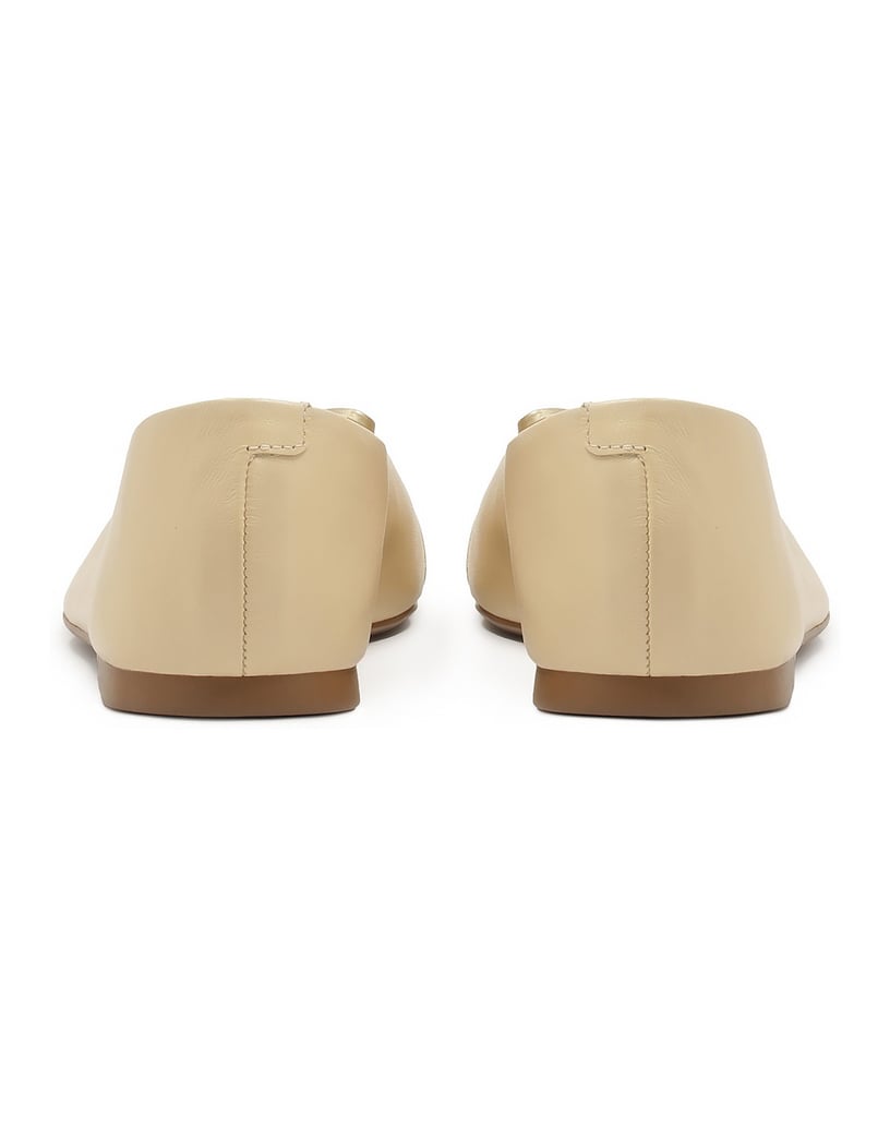 Kazar-Lederballerinas-mit-goldenen-Nasen-weiss