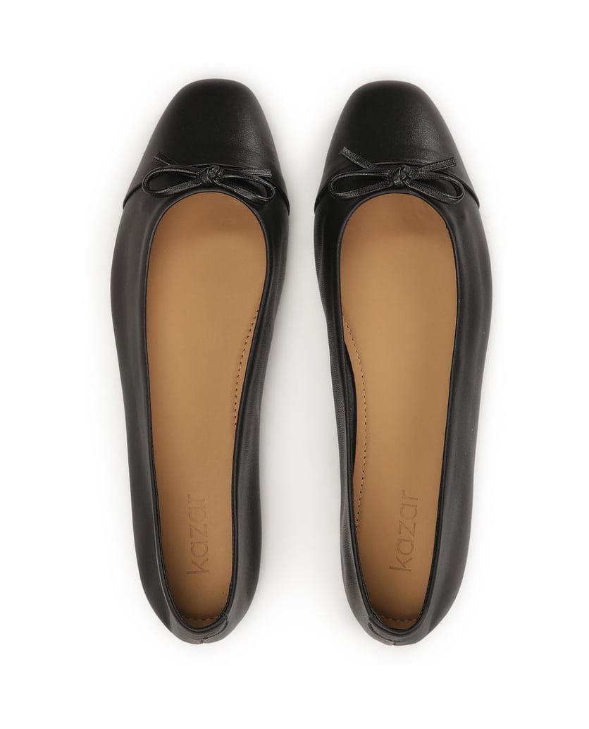 Kazar-Schwarze-vielseitige-Lederballerinas-schwarz