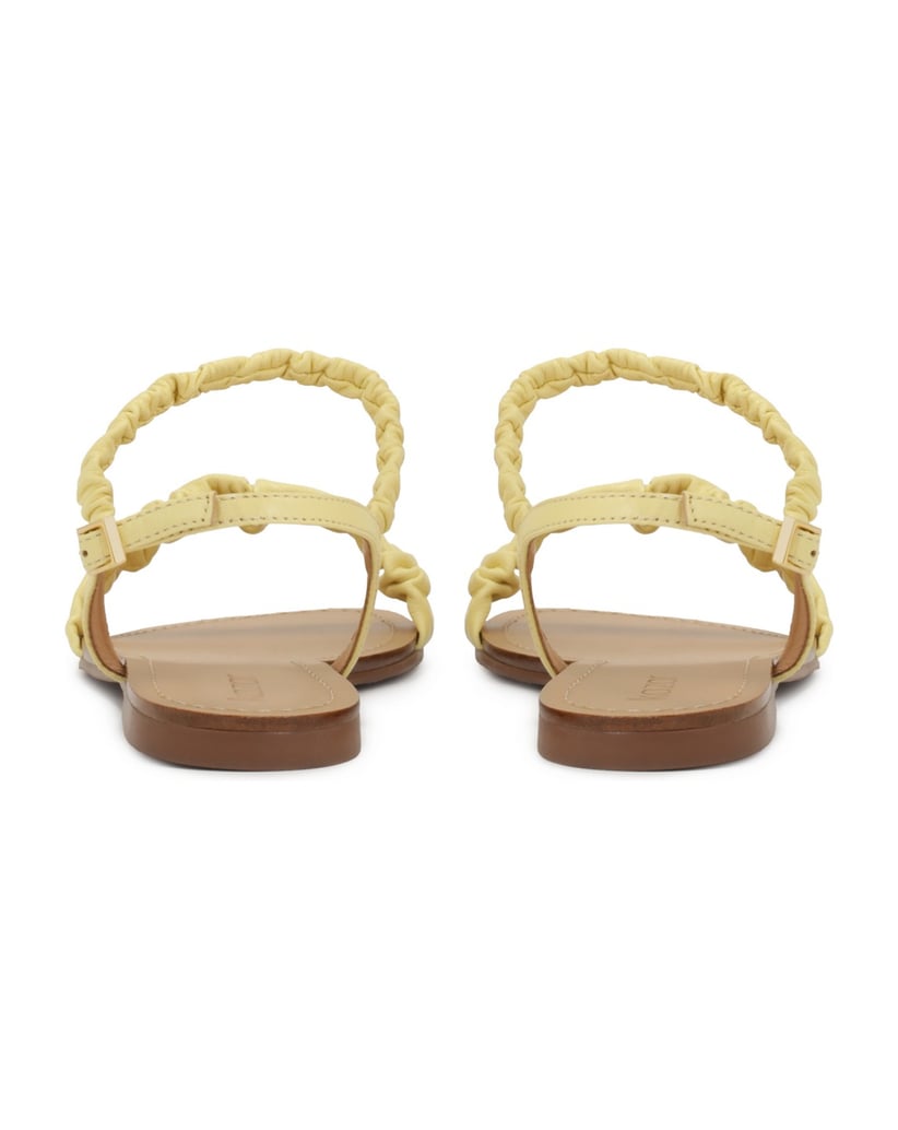 Kazar-Flat-sandals-with-crinkle-straps-žltá