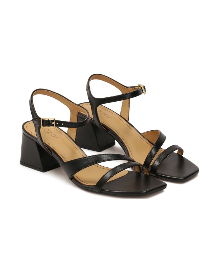 Kazar-Schwarze-Ledersandalen-mit-breitem-Absat-schwarz