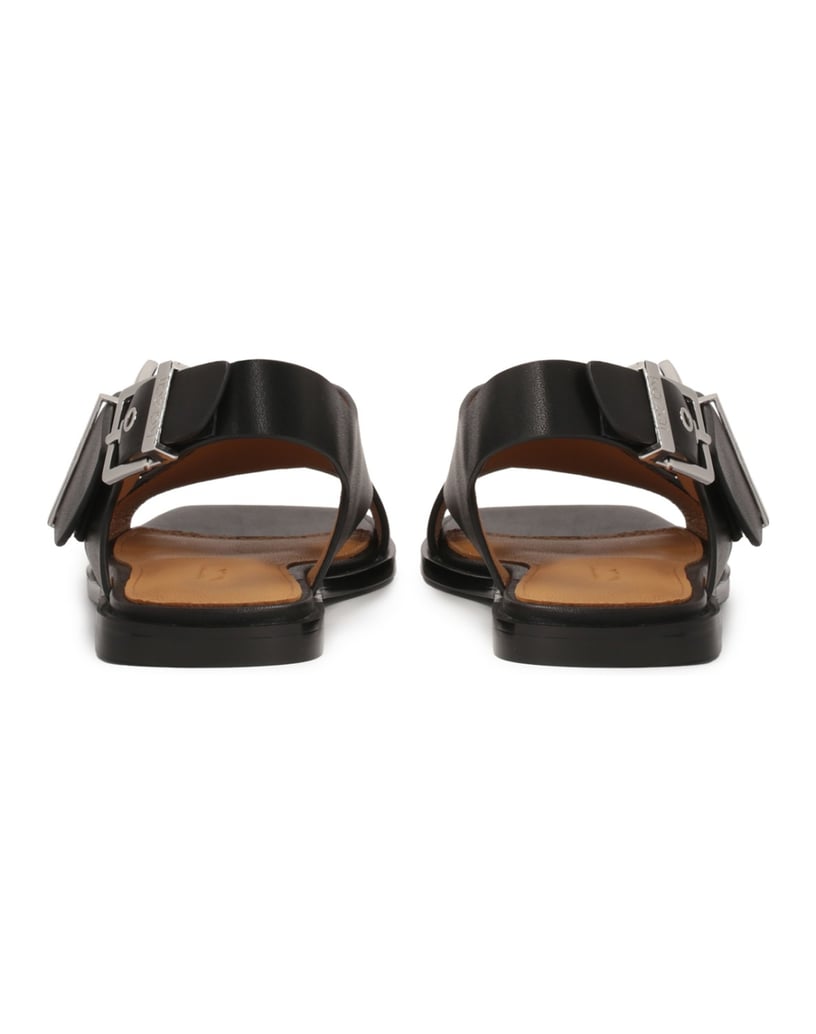 Kazar-Schwarze-Sandalen-mit-flacher-Sohle-und-schwarz