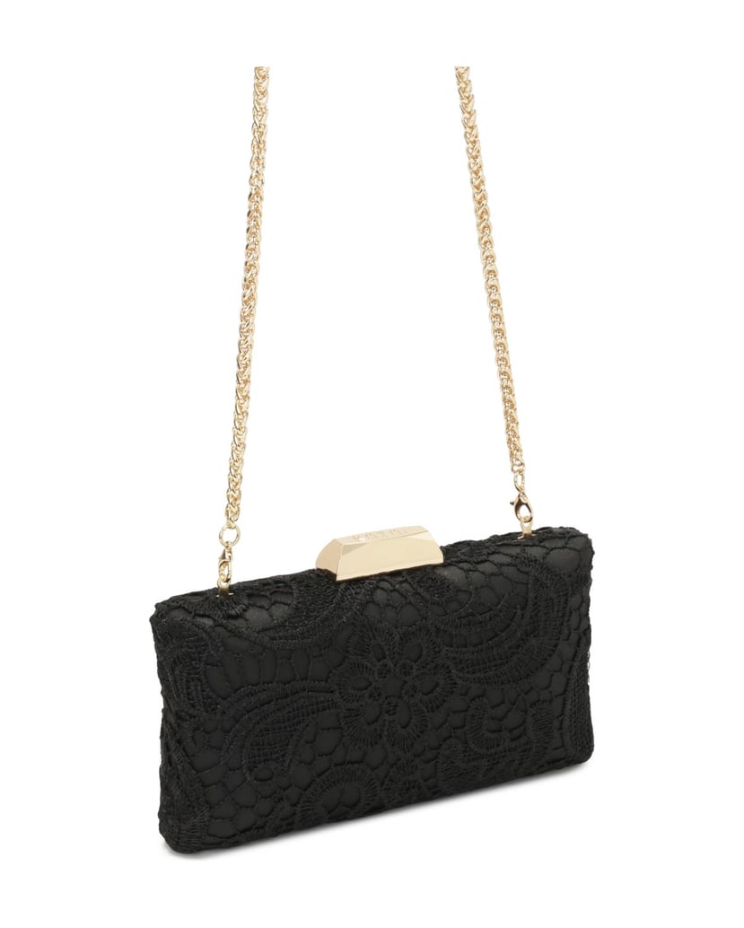 Kazar-Elegante-schwarze-Clutch-Tasche-aus-Guip-schwarz