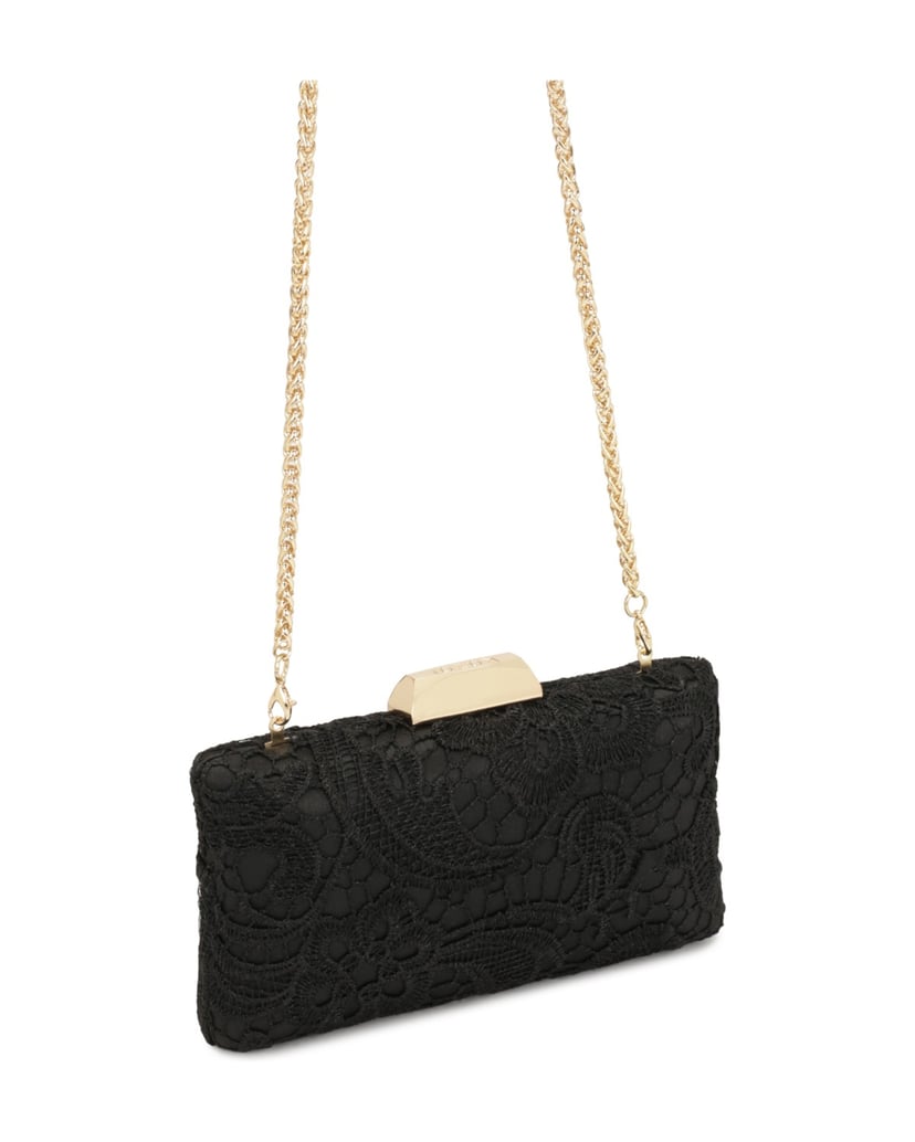 Kazar-Elegante-schwarze-Clutch-Tasche-aus-Guip-schwarz