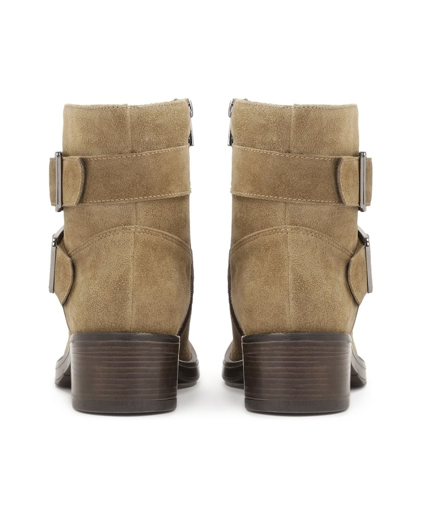 Kazar-Wildlederstiefel-mit-Schnallen-beige