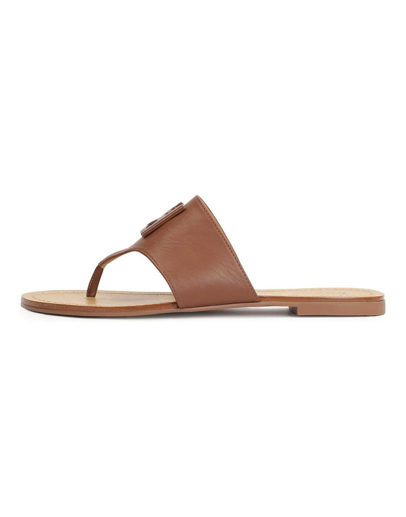 Kazar-KAZAR-monogrammed-leather-flip-flops-hnedá