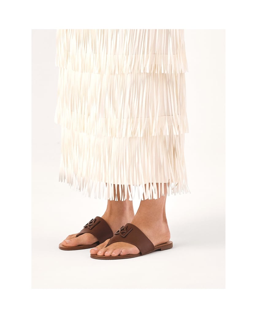 Kazar-KAZAR-monogrammed-leather-flip-flops-hnedá