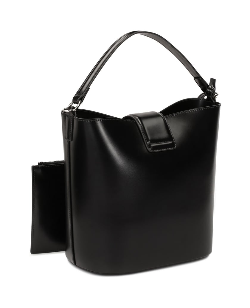 Kazar-Black-rigid-construction-handbag-with-pouch-černá