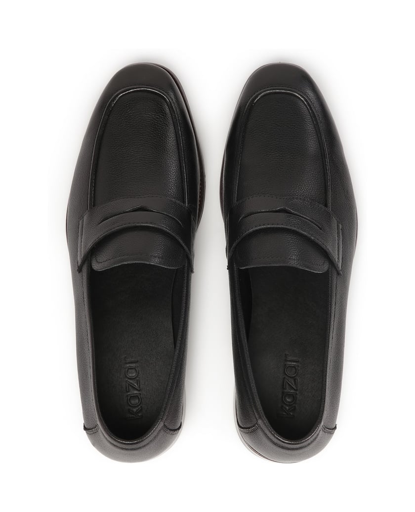 Kazar-Slipper-aus-schwarzem-Erbsenleder-schwarz