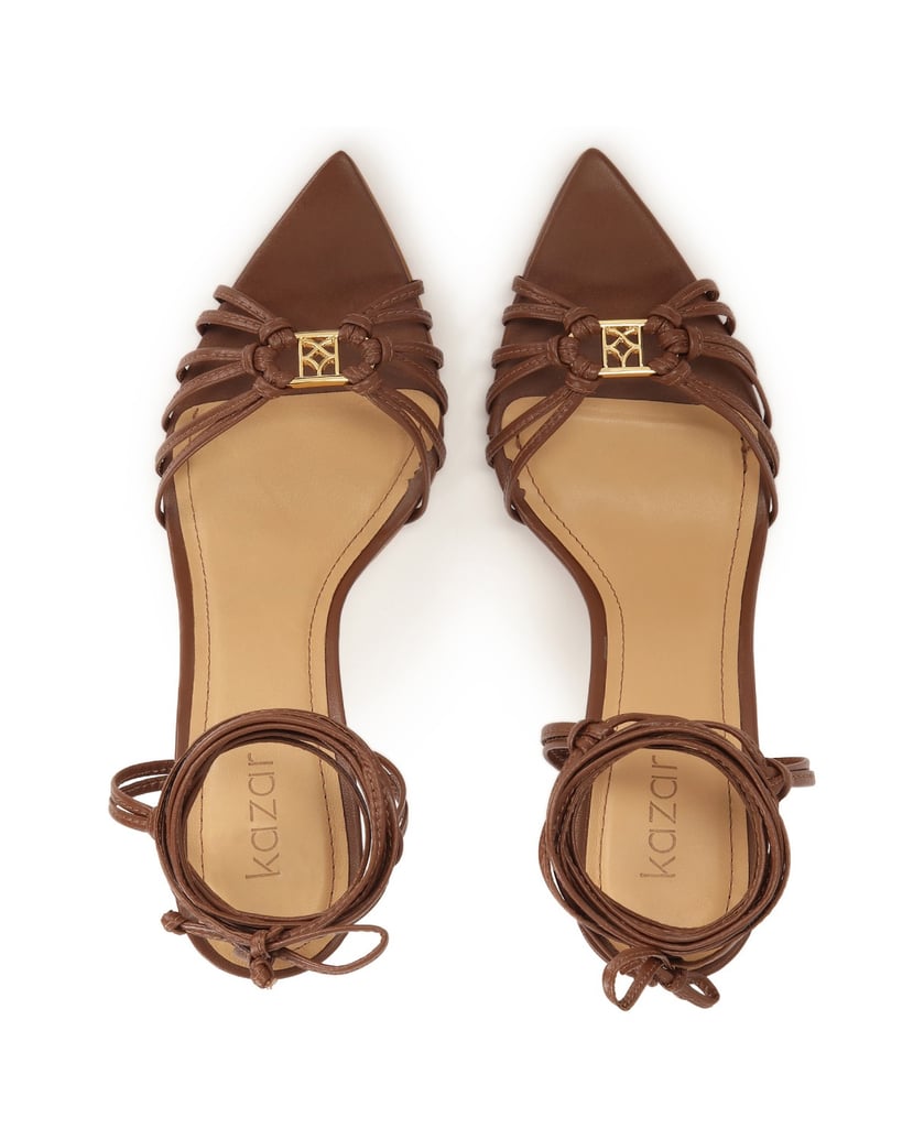 Kazar-Brown-tied-sandals-with-pointed-toes-hnedá