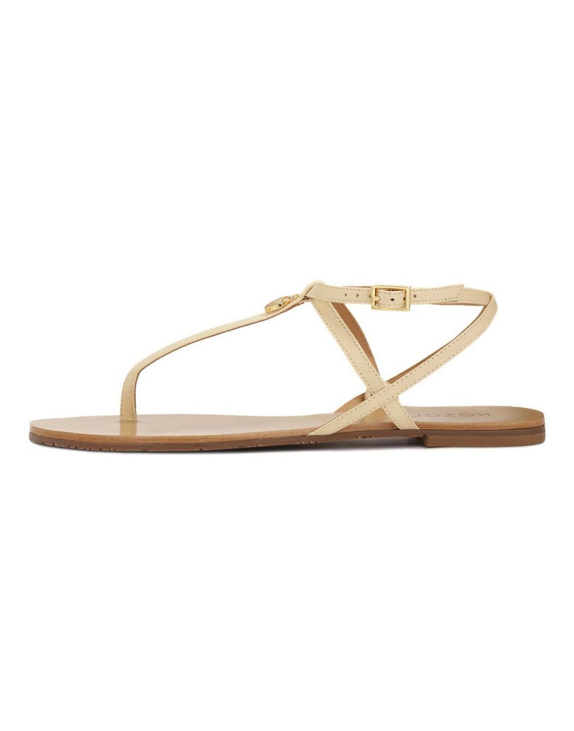 Kazar-Flache-Flip-Flop-Sandalen-aus-Leder-weiss