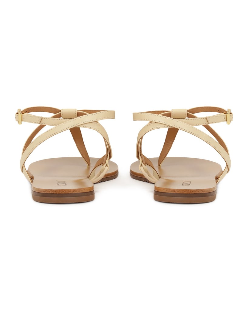 Kazar-Flache-Flip-Flop-Sandalen-aus-Leder-weiss