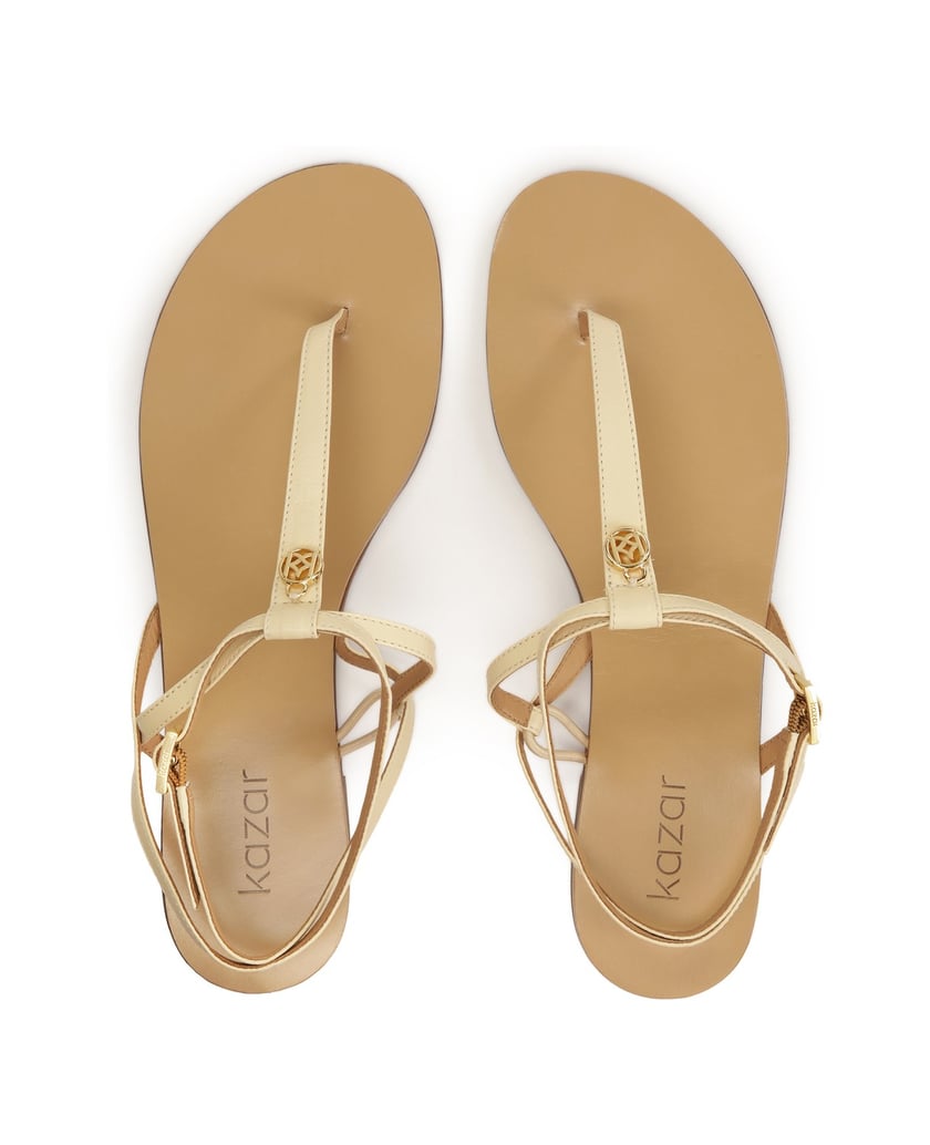 Kazar-Flache-Flip-Flop-Sandalen-aus-Leder-weiss