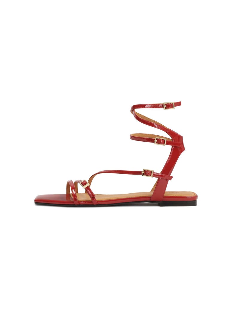 Kazar-Rote-Sandalen-mit-feinen-Riemchen