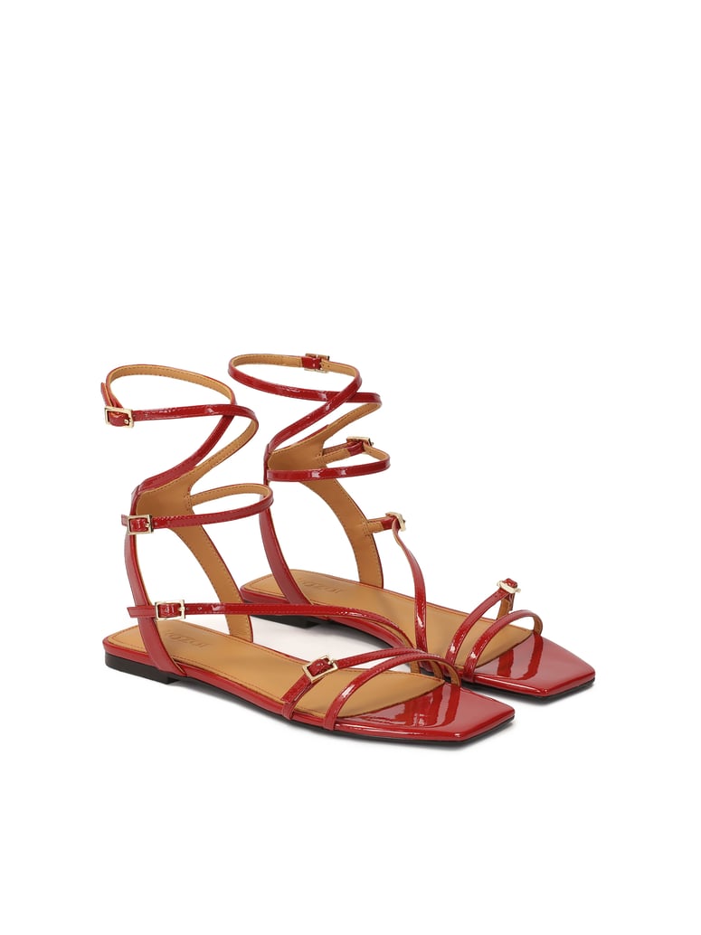 Kazar-Rote-Sandalen-mit-feinen-Riemchen