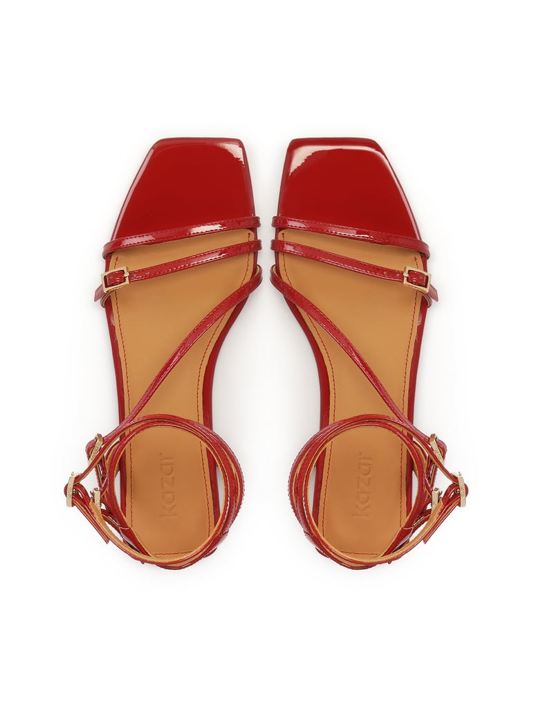 Kazar-Rote-Sandalen-mit-feinen-Riemchen