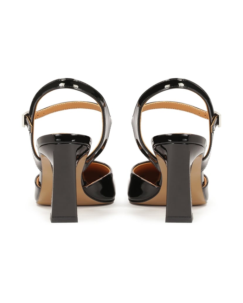 Kazar-Semi-open-patent-leather-pumps-černá