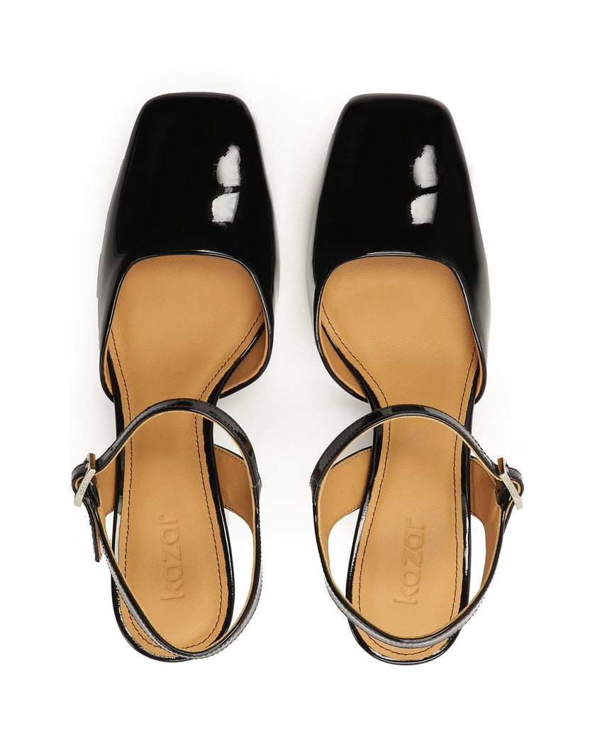 Kazar-Semi-open-patent-leather-pumps-černá