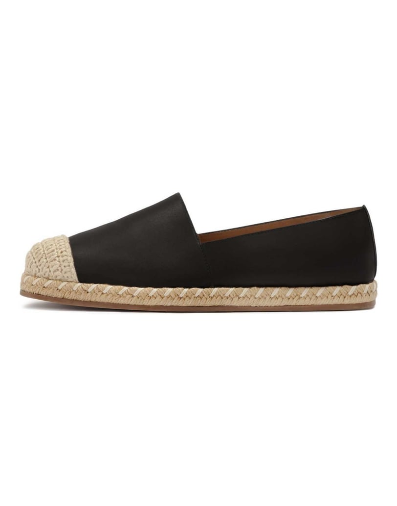 Kazar-Black-leather-espadrilles-čierna
