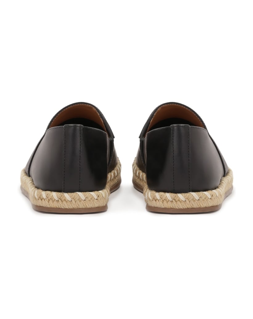 Kazar-Black-leather-espadrilles-čierna