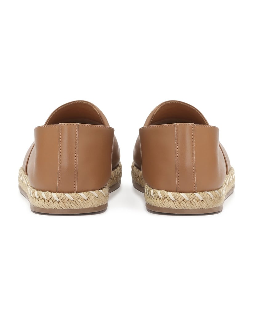 Kazar-Bequeme-Espadrilles-aus-Glattleder-camel