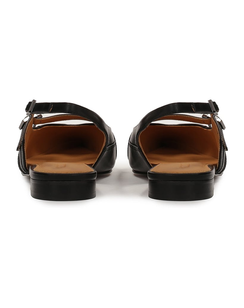 Kazar-Flat-slingback-pumps-in-black-leather-černá