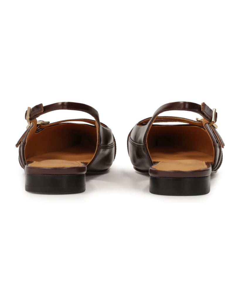 Kazar-Slingback-pumps-on-a-flat-sole-hnědá