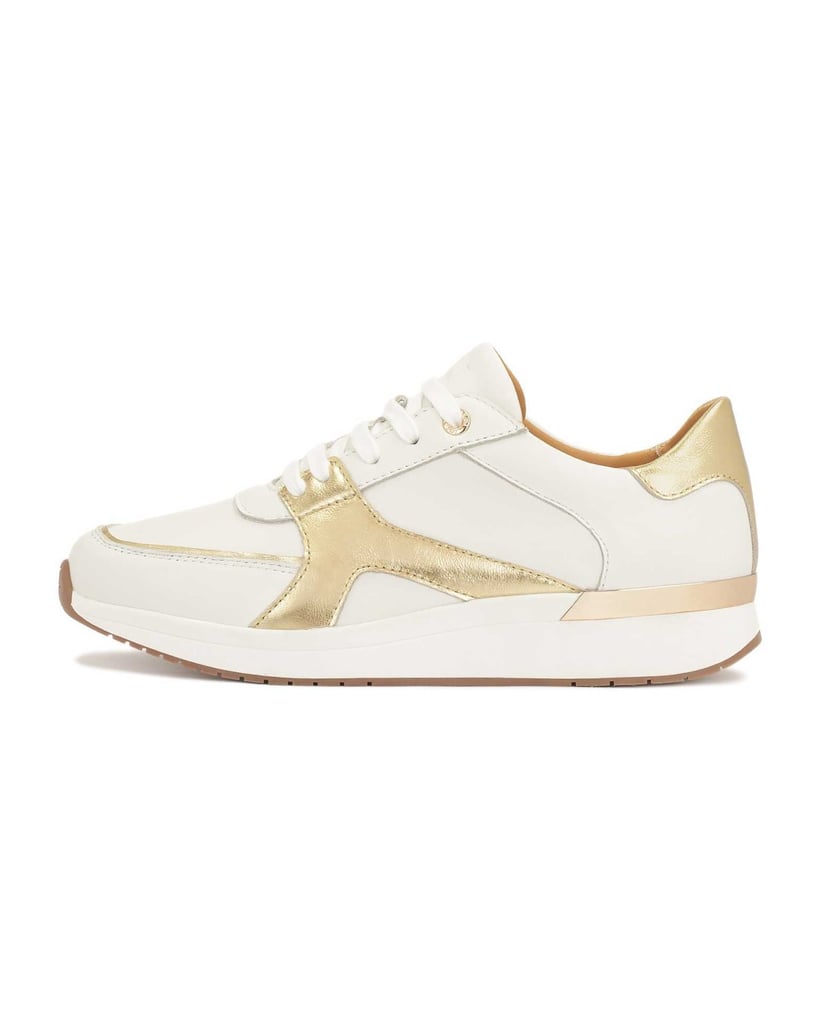 Kazar-White-sneakers-with-gold-insert-bílá
