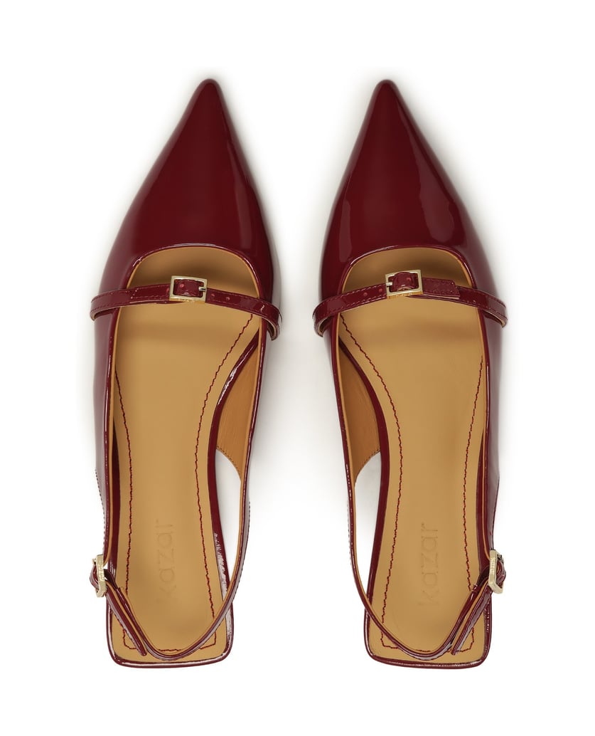 Kazar-Flache-burgunderfarbene-Lackleder-Pumps-rot