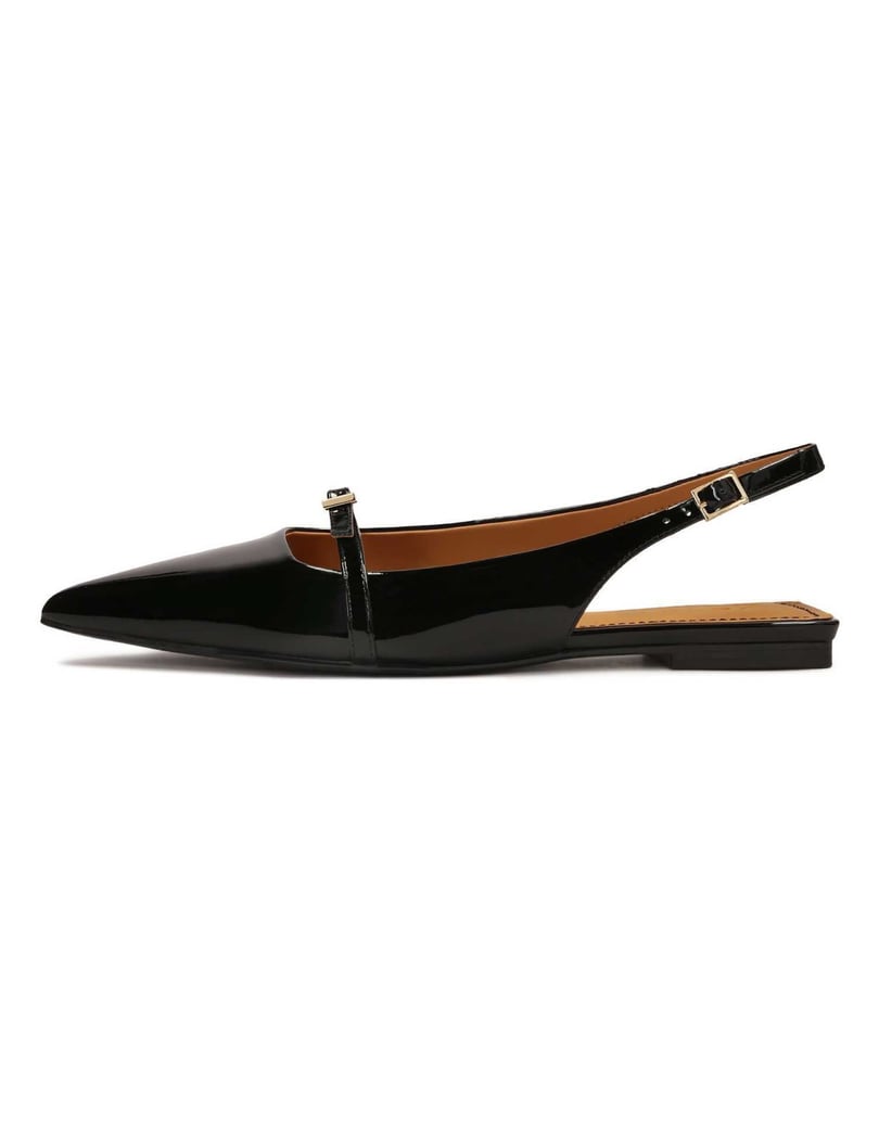 Kazar-Lackierte,-flache-Slingback-Pumps-schwarz
