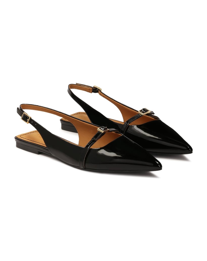 Kazar-Lackierte,-flache-Slingback-Pumps-schwarz
